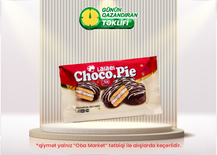 OBA Market-də bu həftənin endirimli məhsulu: Lalaei Chocopie, 230q
