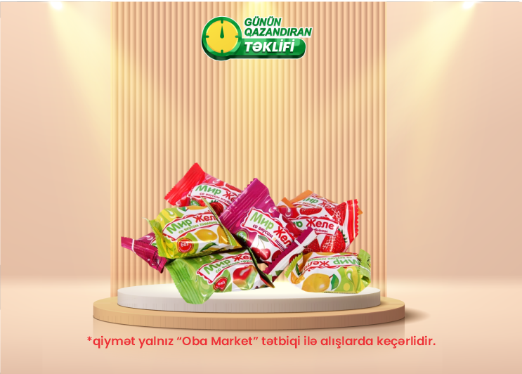 OBA Market-də bu həftənin endirimli məhsulu: Nevskiy Mir jele konfet, kq
