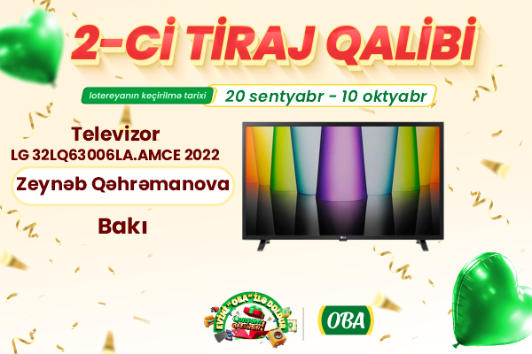 LG televizorunun qalibi