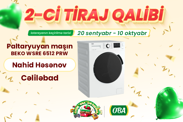 Beko Paltaryuyan maşının qalibi