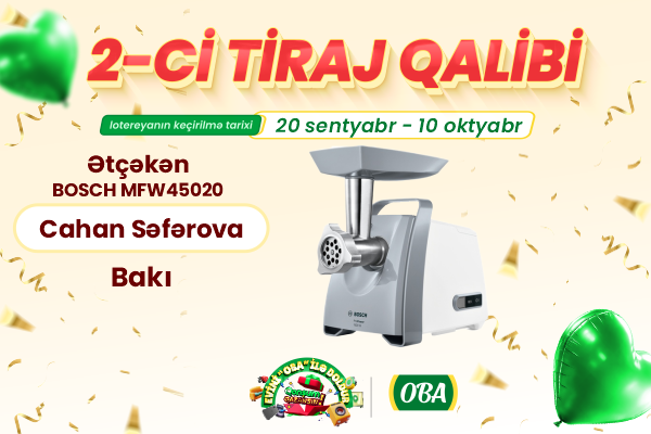 Bosch ətçəkən maşının qalibi