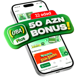 4 OBA Plus bonus card worth 50 AZN